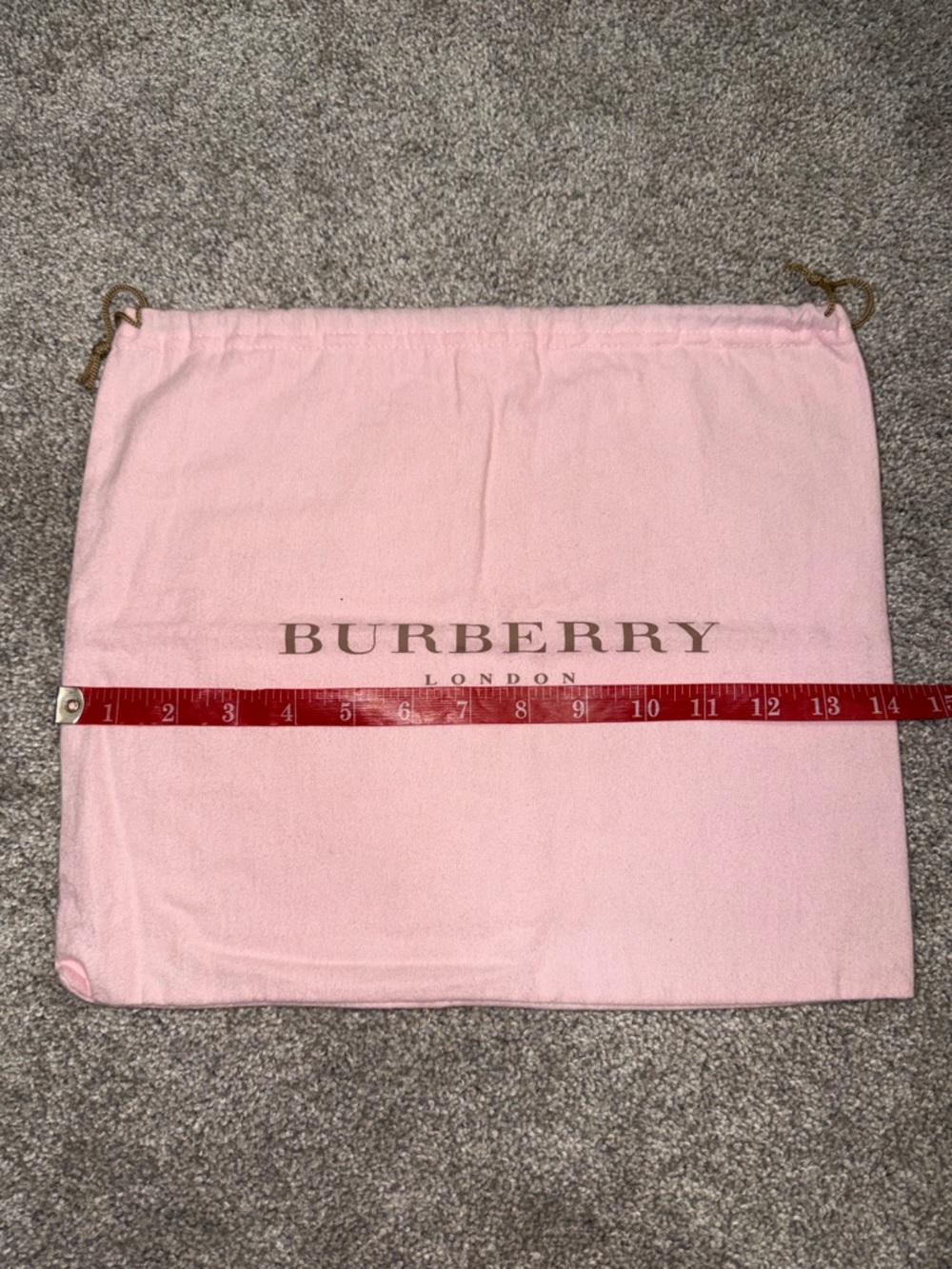 Authentic Burberry Pink Drawstring Logo Dust Pouch
